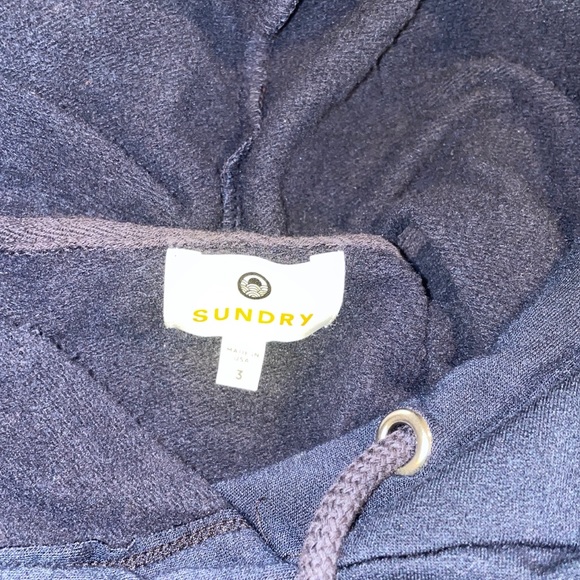 SUNDRY Heart Patch Hoodie in Blue - Picture 9 of 9